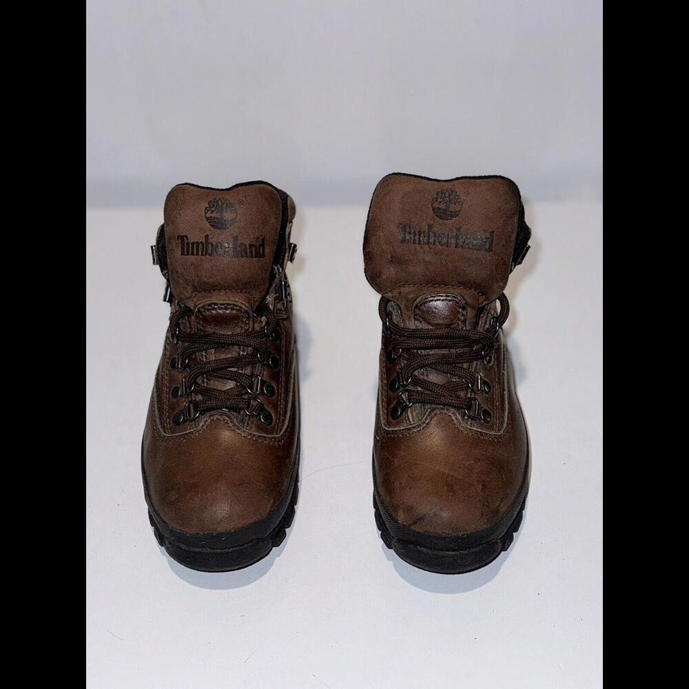 Mens Timberland Vintage Brown Leather Trail Ankle Boots Lace-Up 95311 Sz 6.5M - Picture 1 of 7